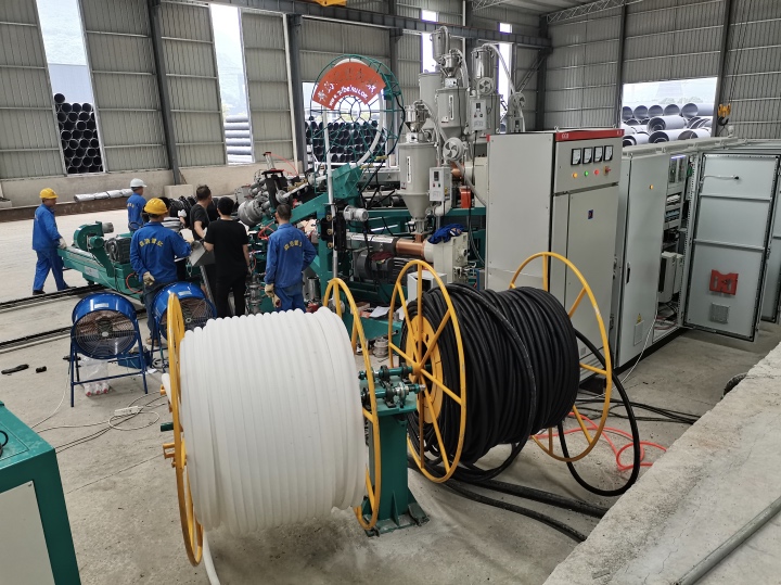 corrugated pipe machine for krah pipe